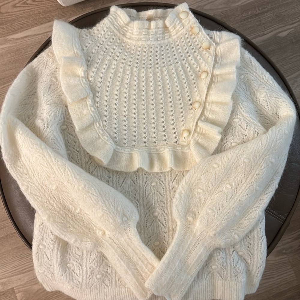 Sezane Chiara sweater, XS, cream